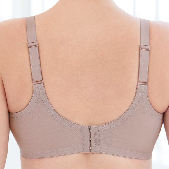 Set of 3! 50H Plus-Size Glamorise COMFORT LIFT Wireless Bra SOFT-LACE Taupe NEW - Picture 5 of 14